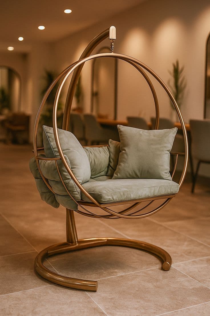 Luxury Gold Swing Chair